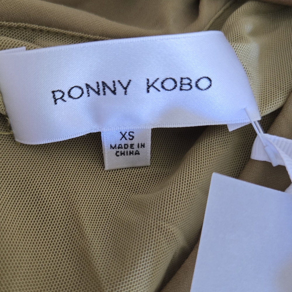 NWT Ronny Kobo Rouched Sophia Maxi Dress in Willow size XS - Picture 2 of 9